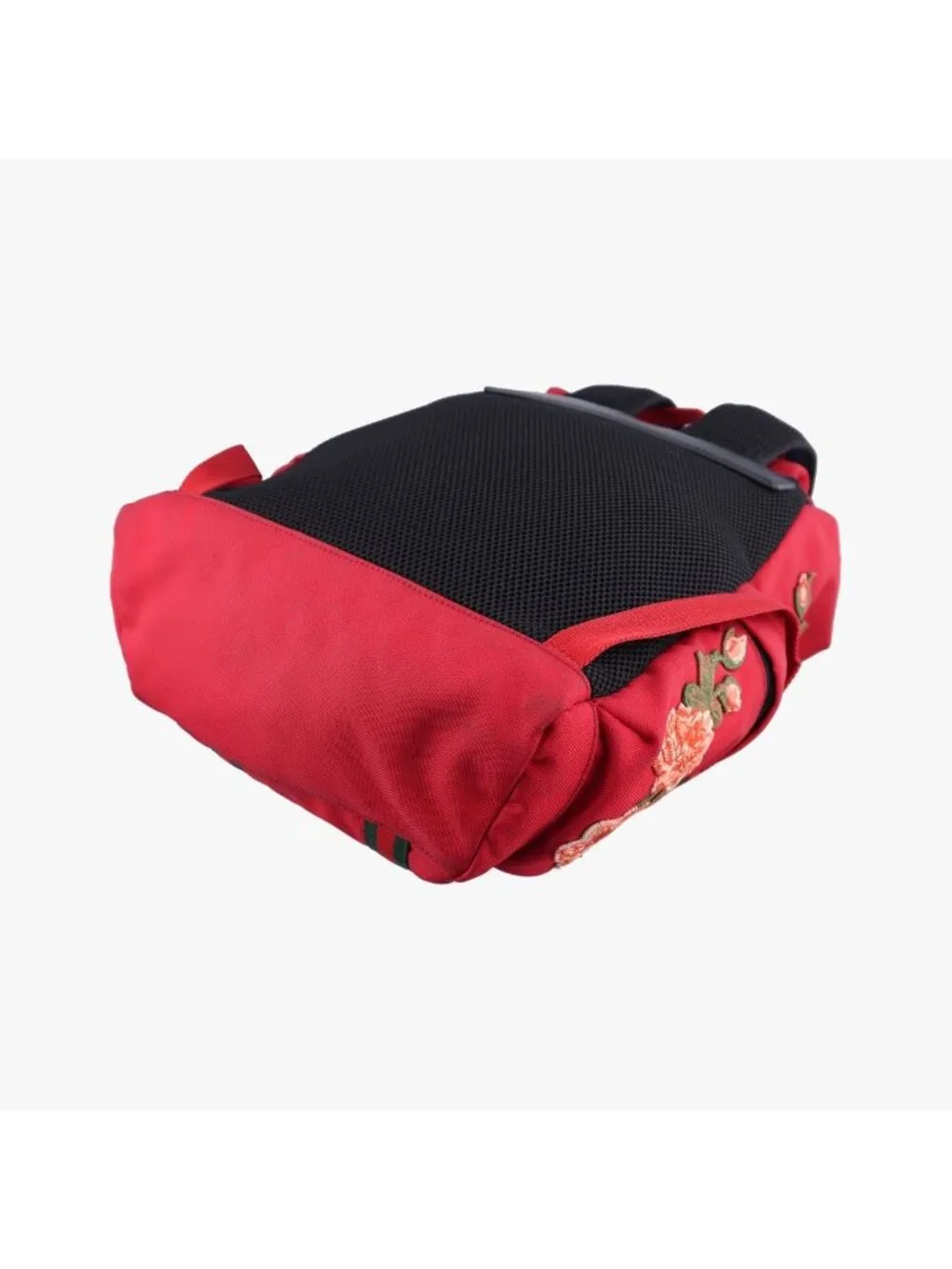 Gucci Techno Vintage Web la Vougre Pal Amour Embroidery Red Canvas Backpack